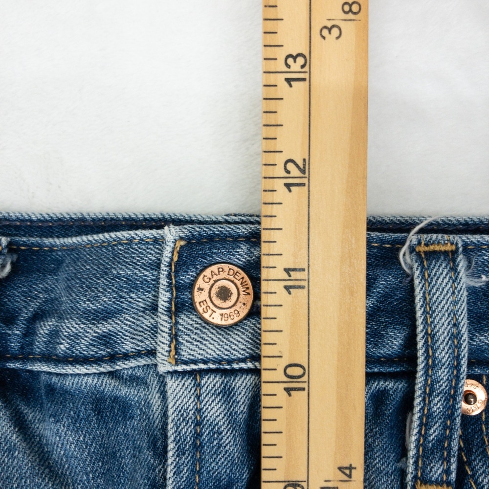 Gap Barrel High Rise Jeans Womens Size 27 4R Indigo Blue Denim Tapered Leg - Picture 16 of 16